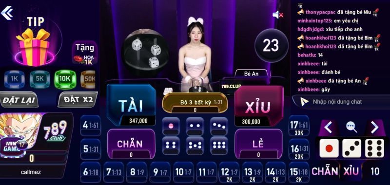 Tài xỉu livestream 789Club